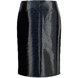 Bordeaux Cotton Midi Skirt