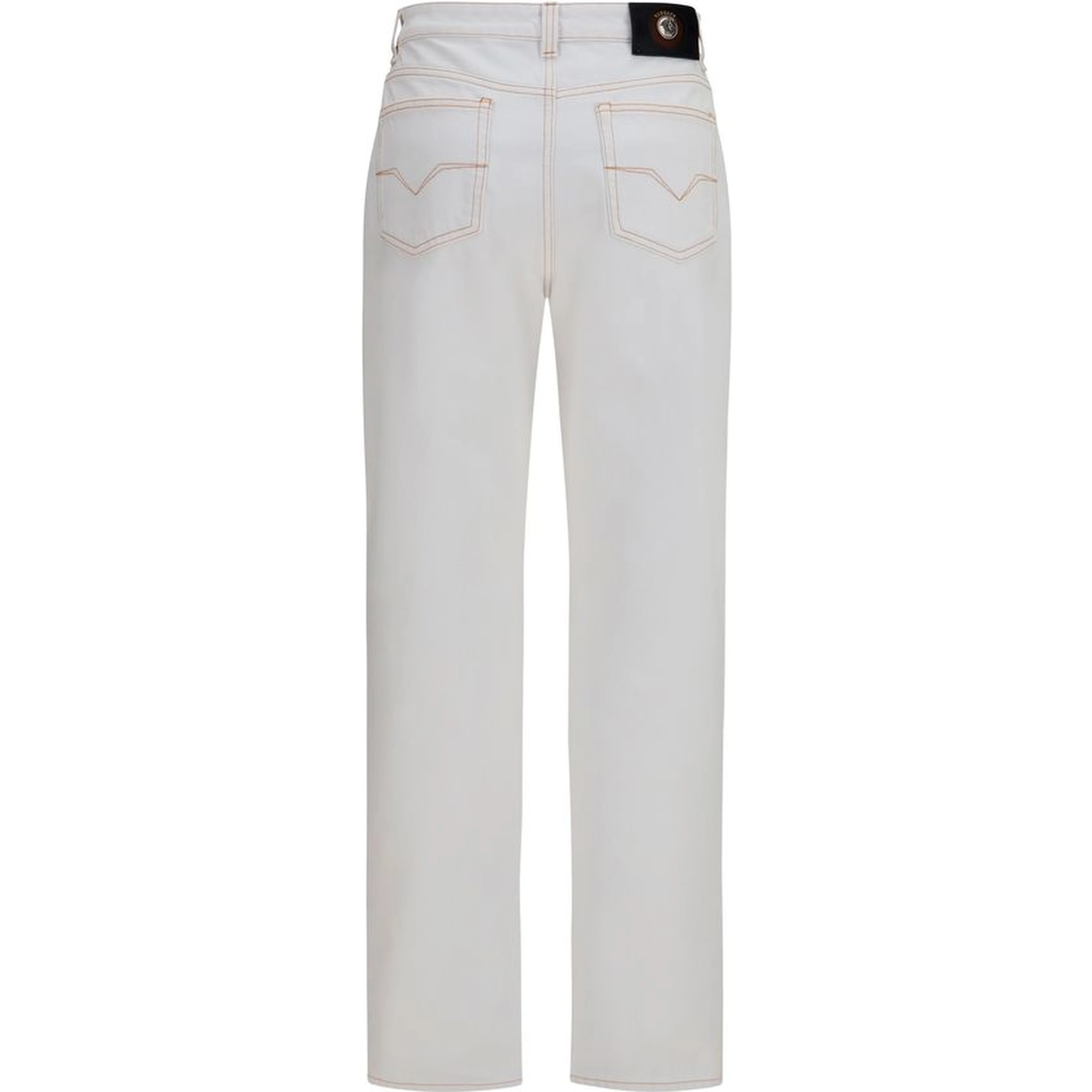 White Cotton High-Waisted Jean
