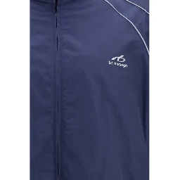 Blue Cotton Shell Jacket
