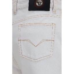 White Cotton High-Waisted Jean