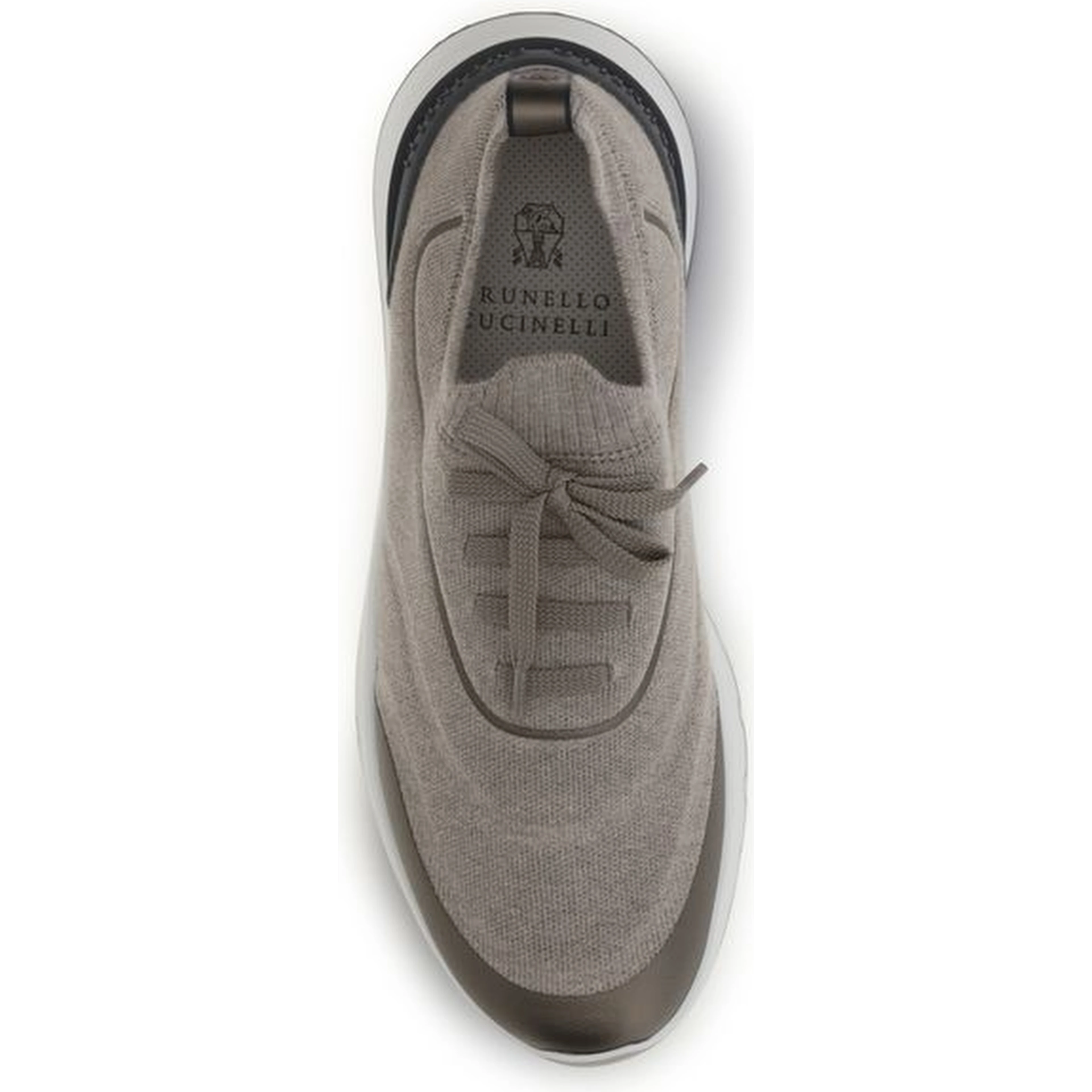 Brown Cotton Athletic Sneakers