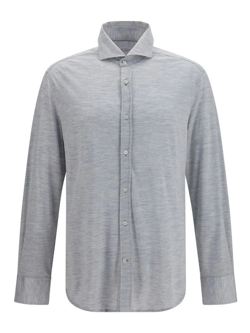 Gray Silk Dress Shirt