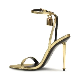 Gold Lamb Ovis Aries Aries Stiletto Heel Sandals