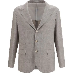 Beige Linen Full-Length Jacket