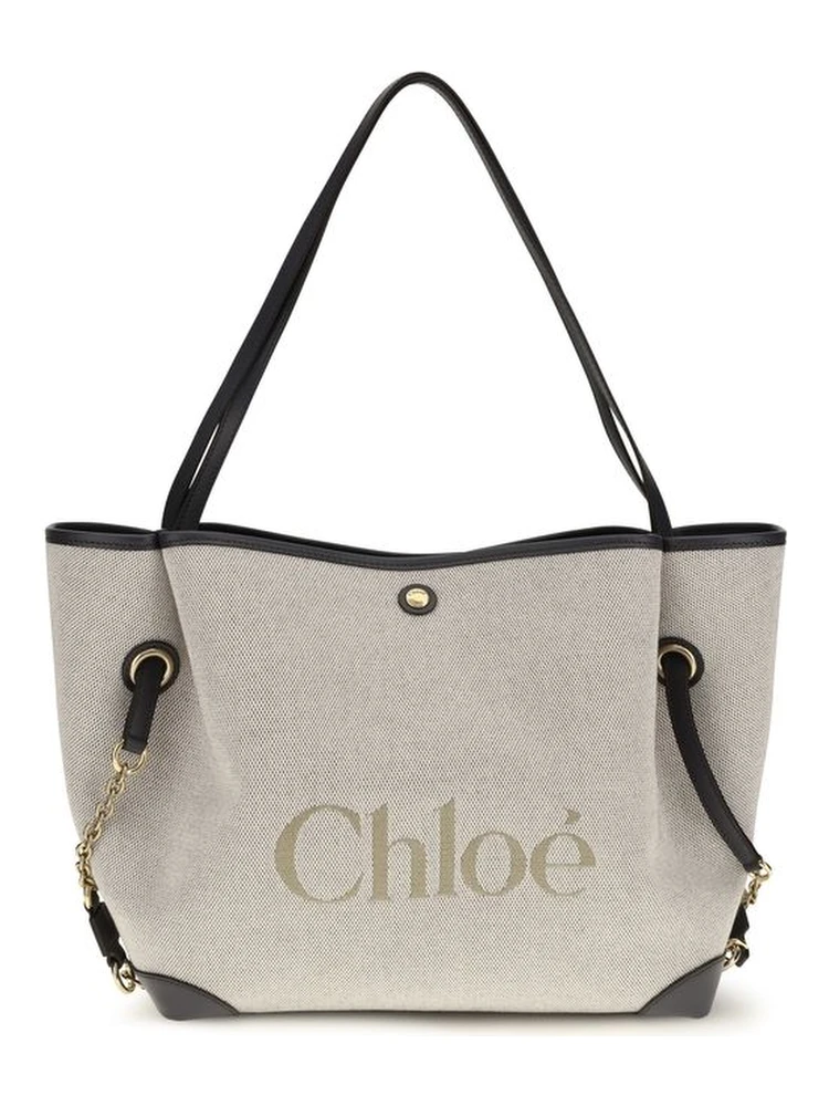 Gray Cotton Shoulder Bag