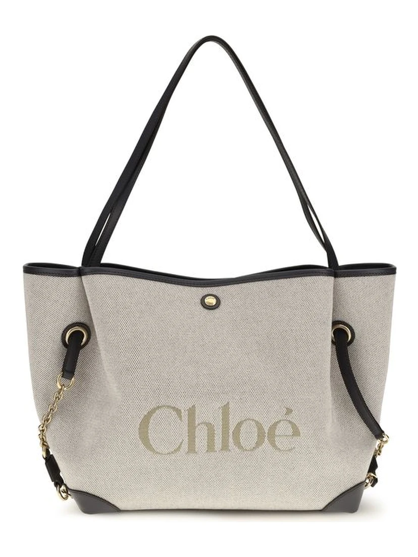 Gray Cotton Shoulder Bag