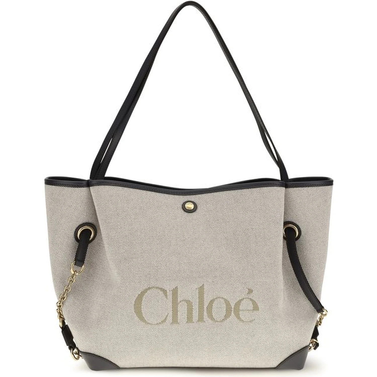 Gray Cotton Shoulder Bag