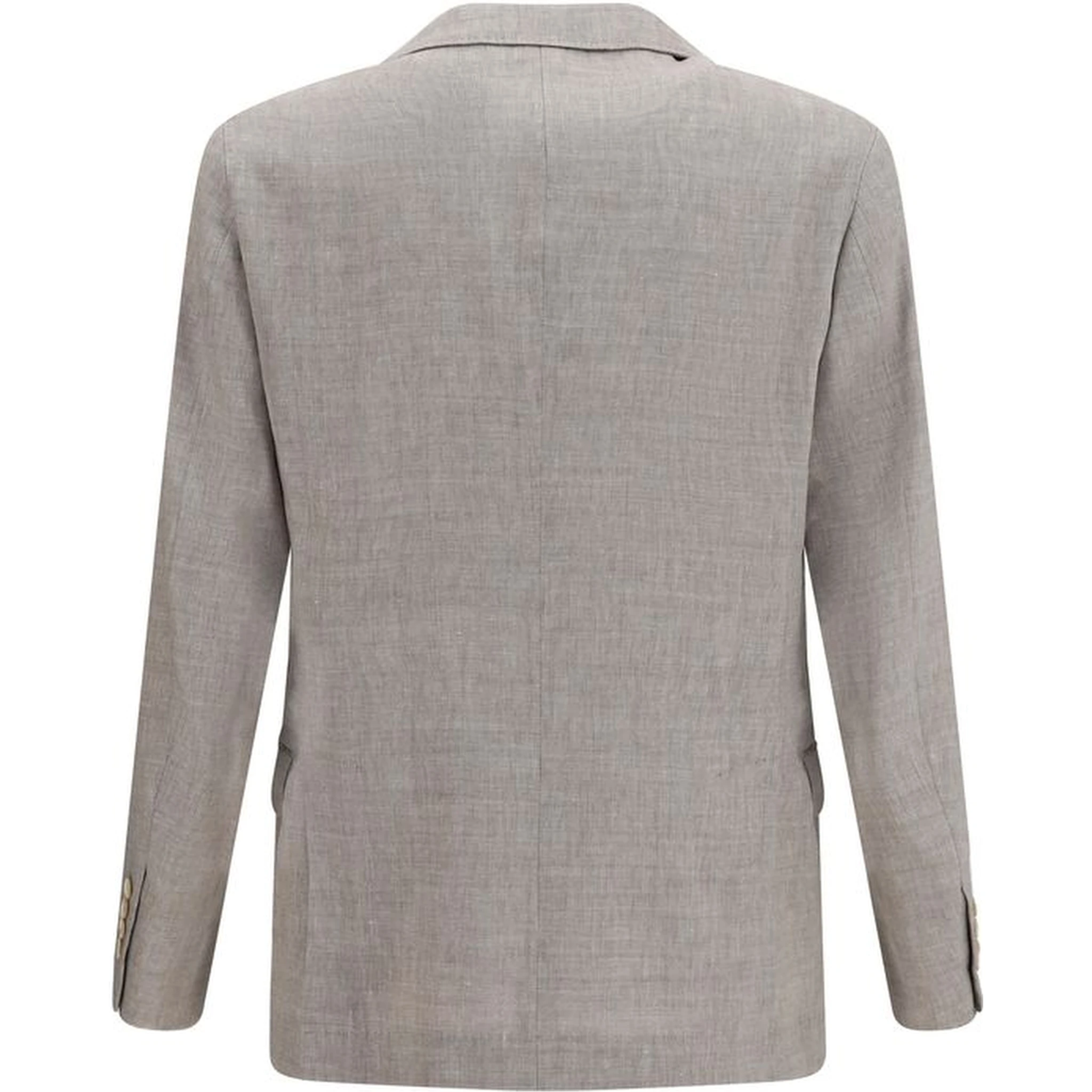 Beige Linen Full-Length Jacket