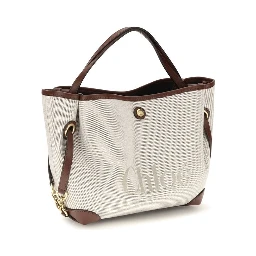 Beige Fabric Handbag