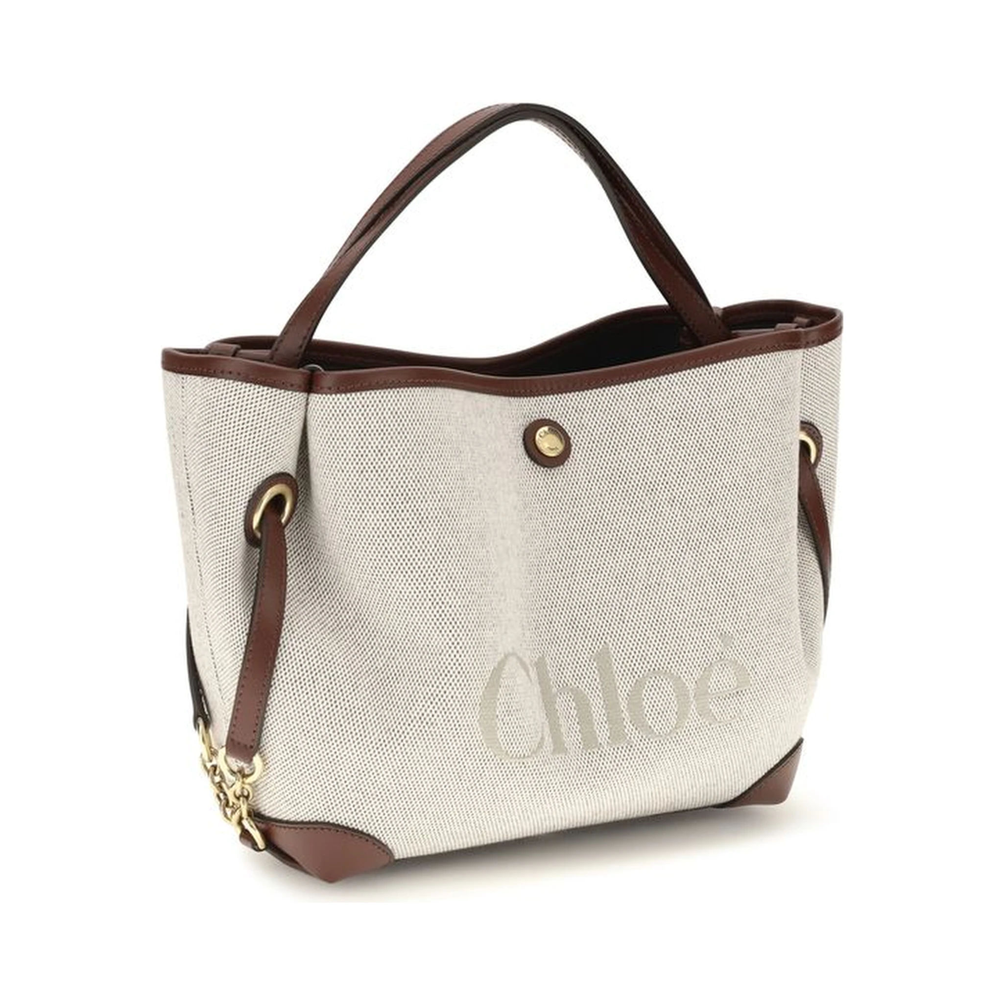 Beige Fabric Handbag