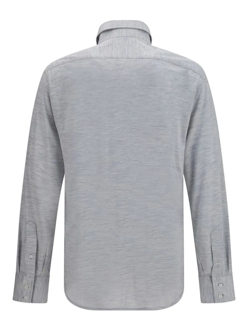 Gray Silk Dress Shirt