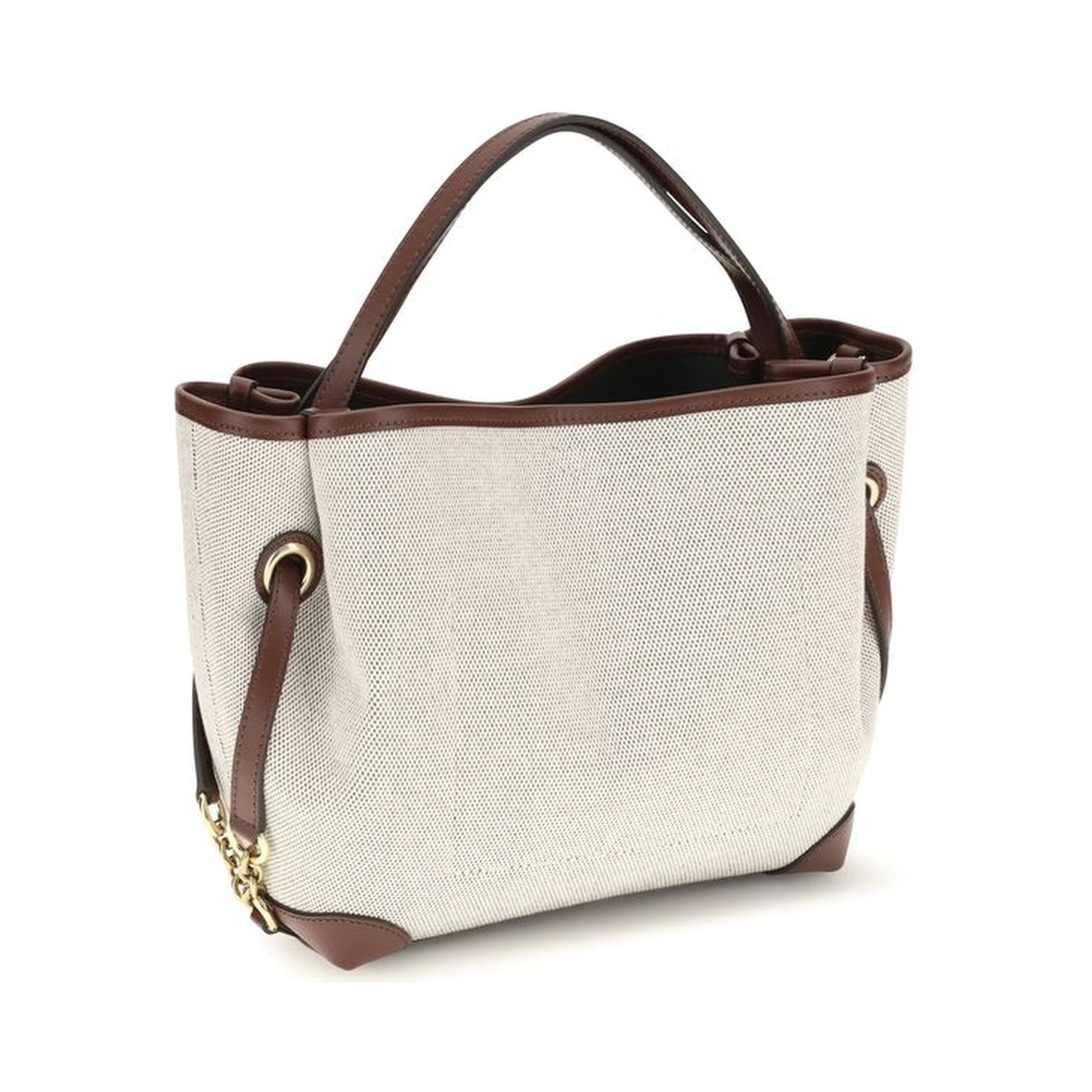 Beige Fabric Handbag