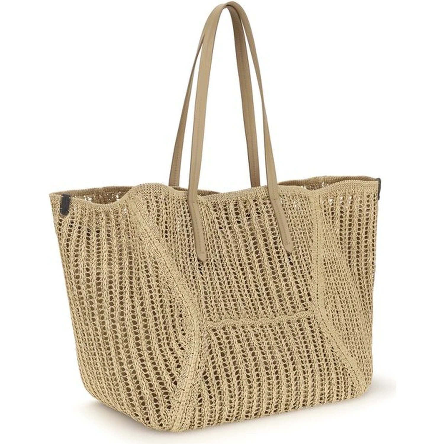 Beige Raffia Handbag