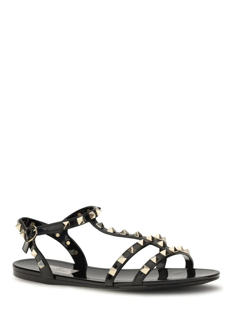 Black Rubber Flat Sandals alternative