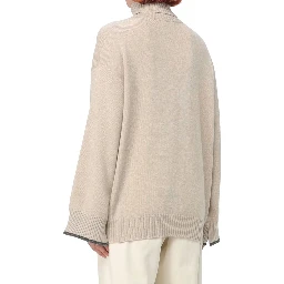 Beige Cashmere Turtleneck