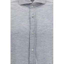 Gray Silk Dress Shirt