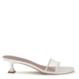 White Calf Leather Bos Taurus Sandals