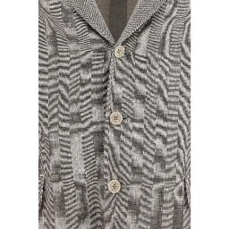 Beige Linen Full-Length Jacket