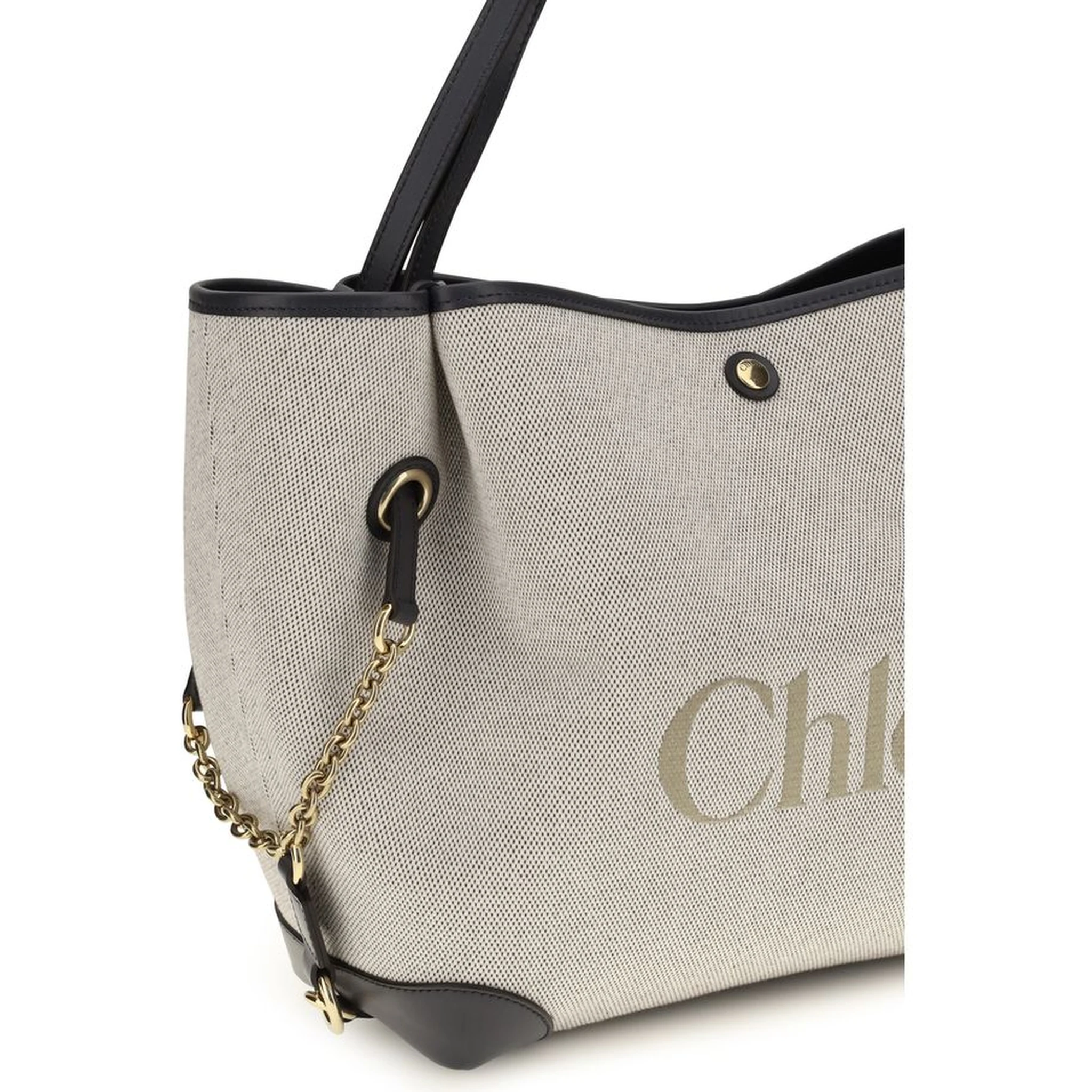 Gray Cotton Shoulder Bag