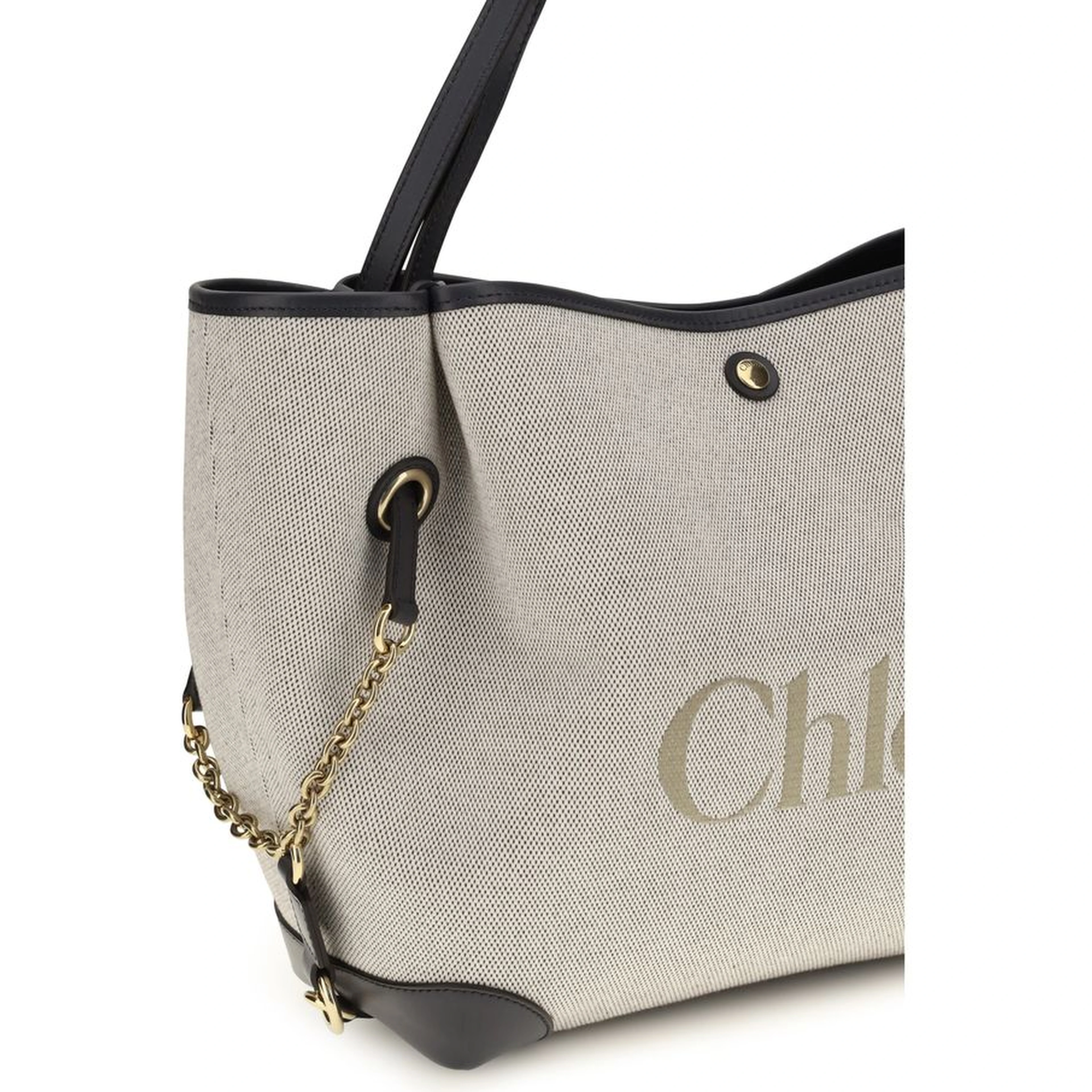 Gray Cotton Shoulder Bag