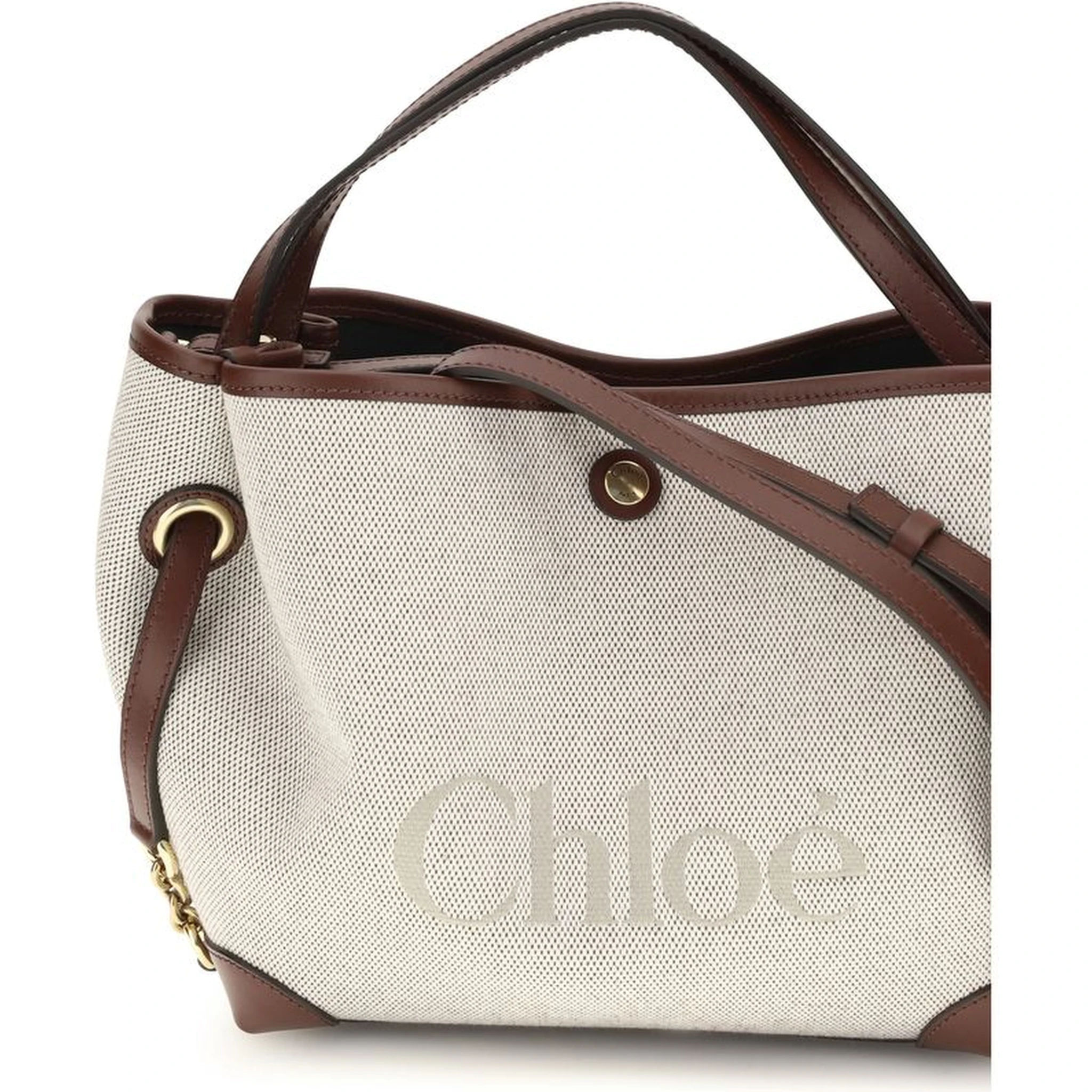 Beige Fabric Handbag