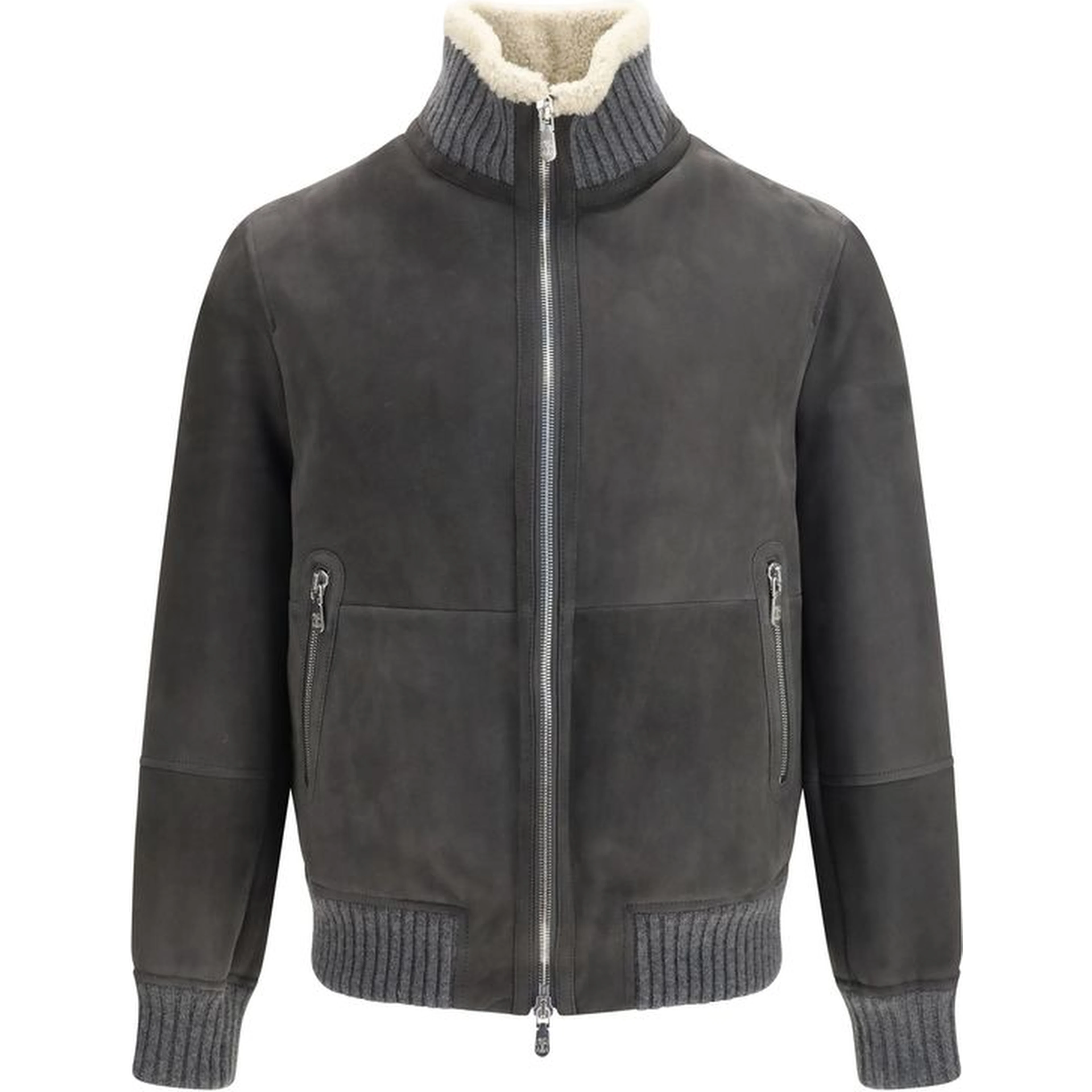 Gray Wool Oves Aries Full-Length Jacket