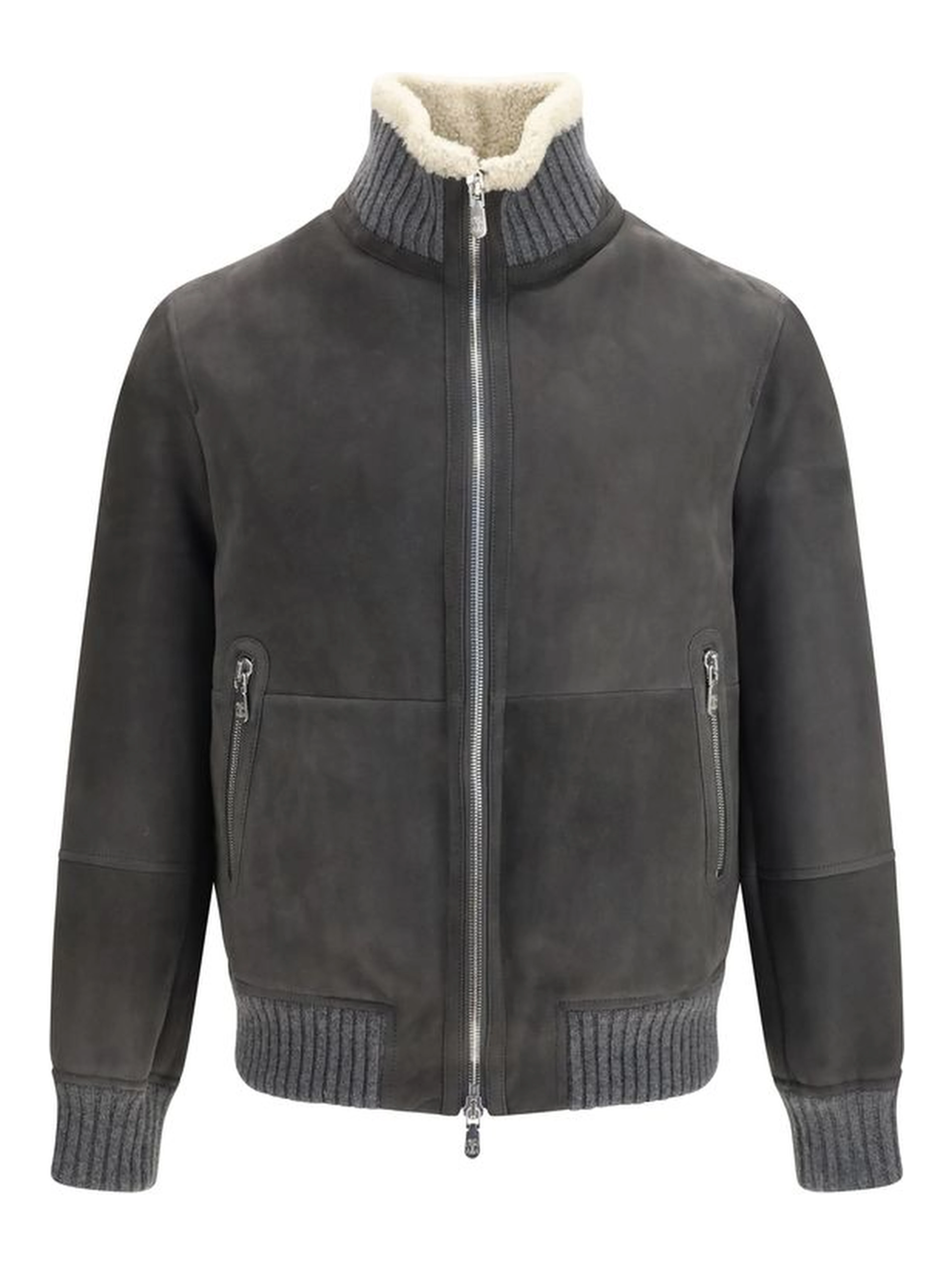 Gray Wool Oves Aries Full-Length Jacket