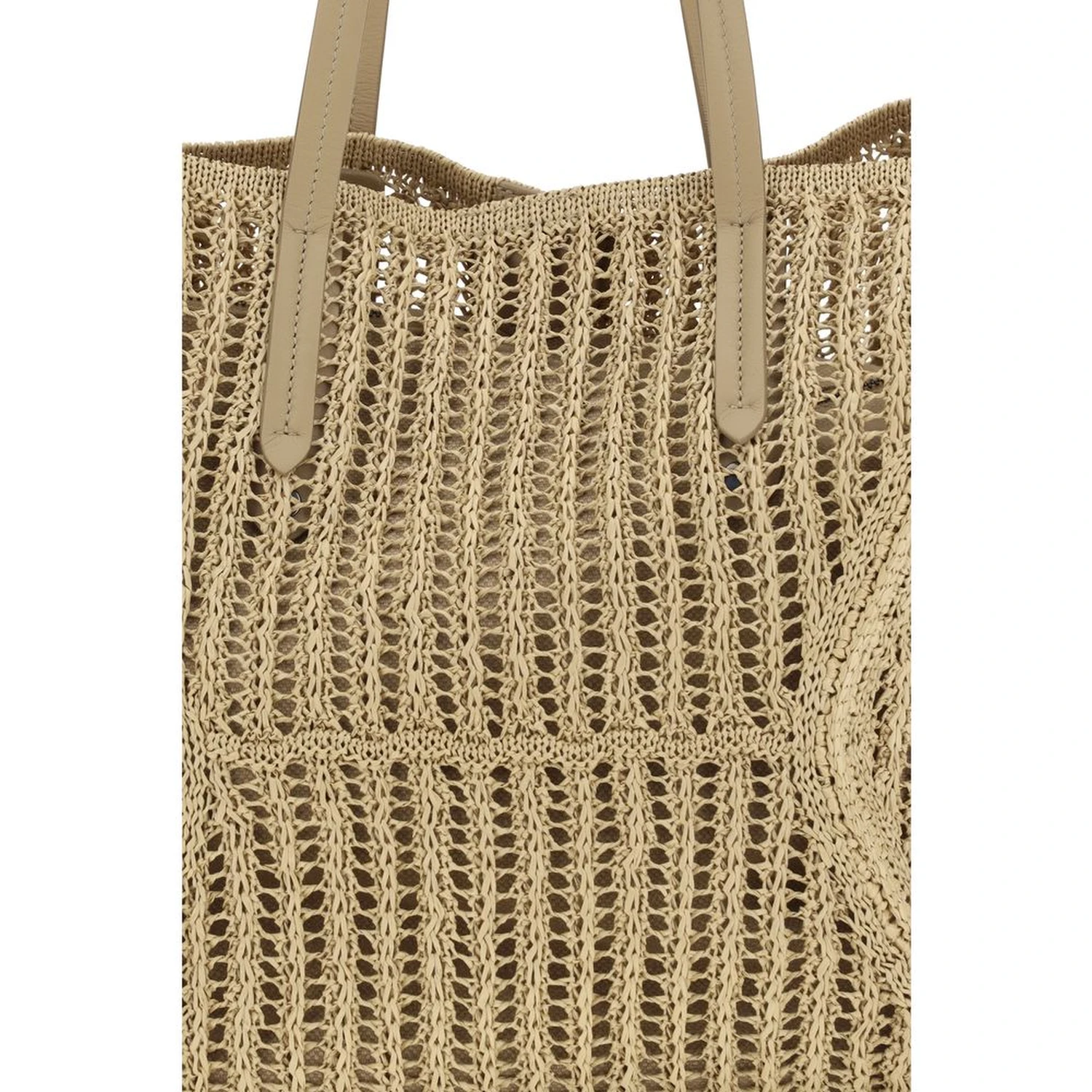 Beige Raffia Handbag