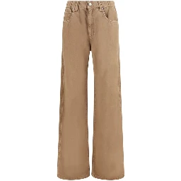 Beige Cotton Jeans Denim