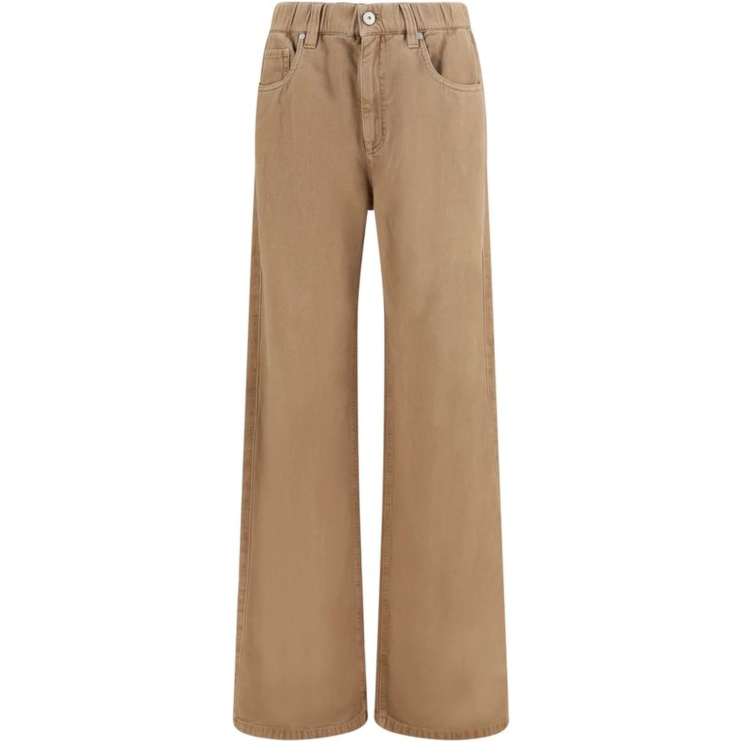 Beige Cotton Jeans Denim