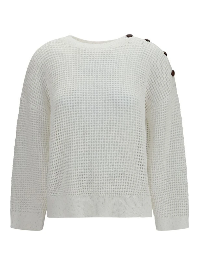 White Cotton Sweatshirt