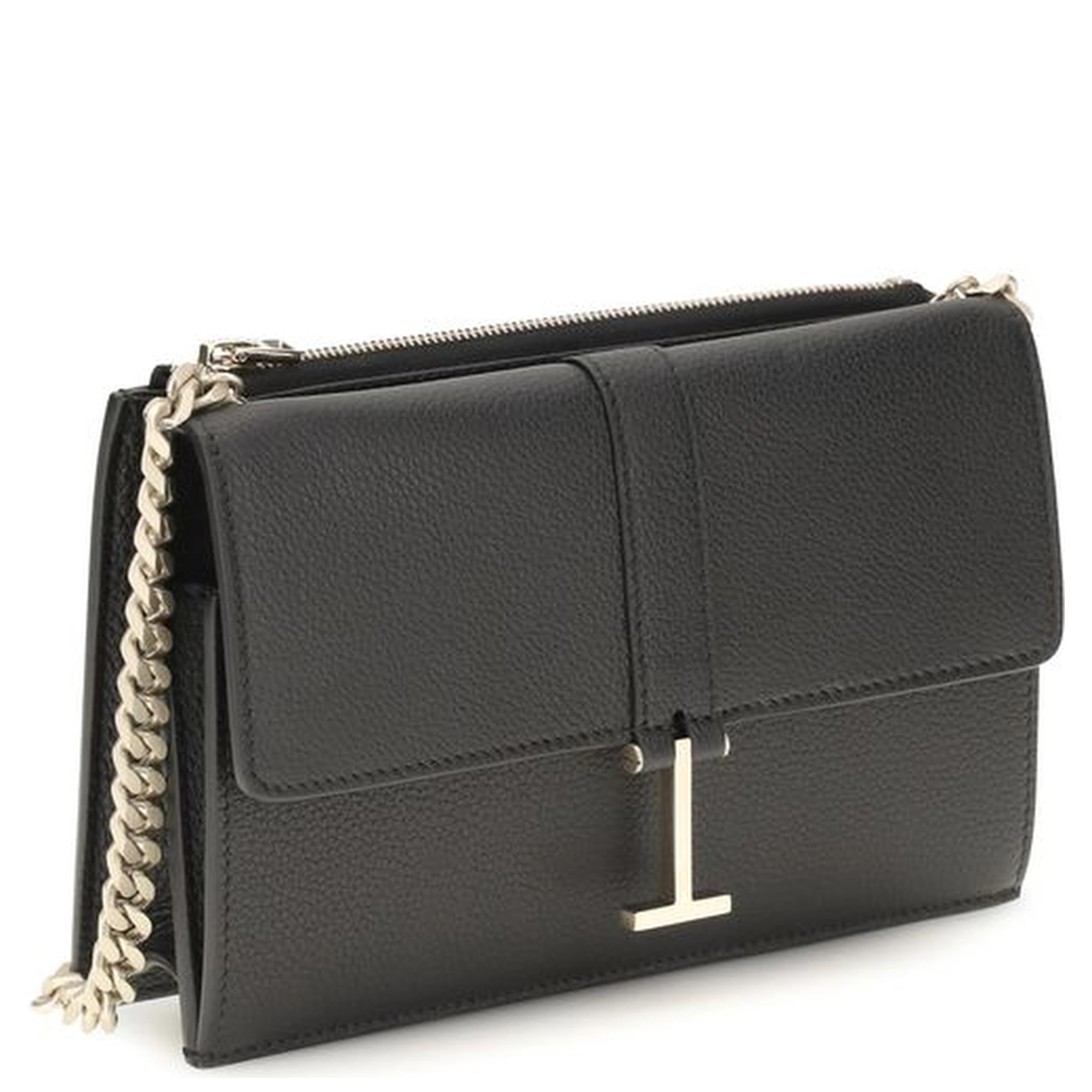 Black Calf Leather Bos Taurus Shoulder Bag