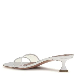 White Calf Leather Bos Taurus Sandals