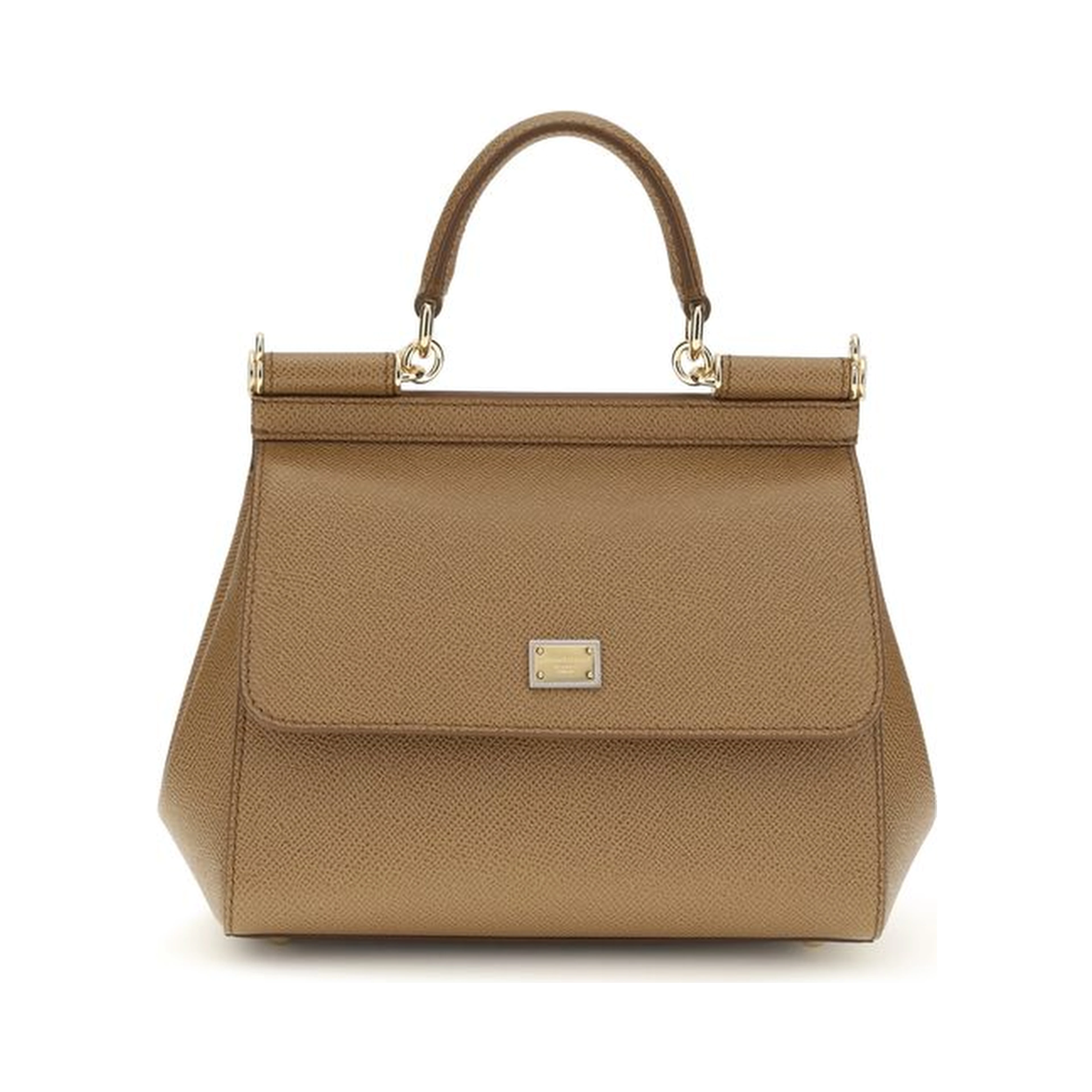 Beige Calf Leather Bos Taurus Shoulder Bag