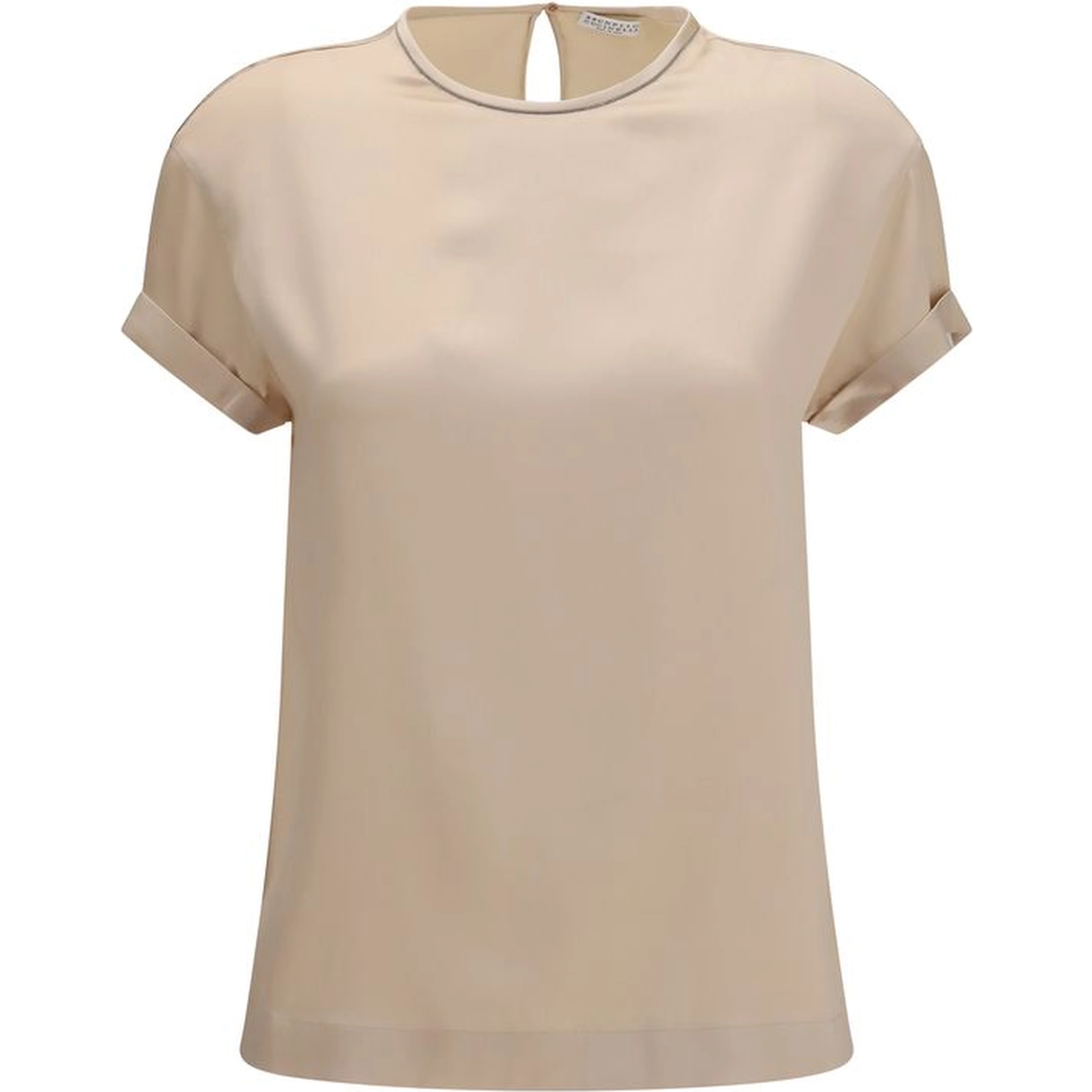 Beige Elastane Blouse