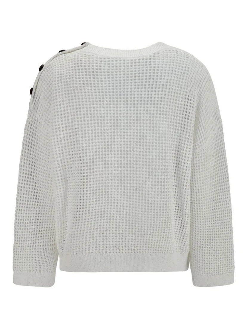 White Cotton Sweatshirt