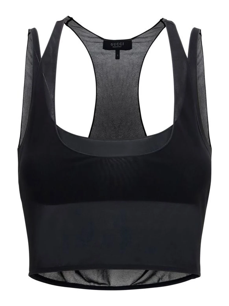 Black Viscose Bra