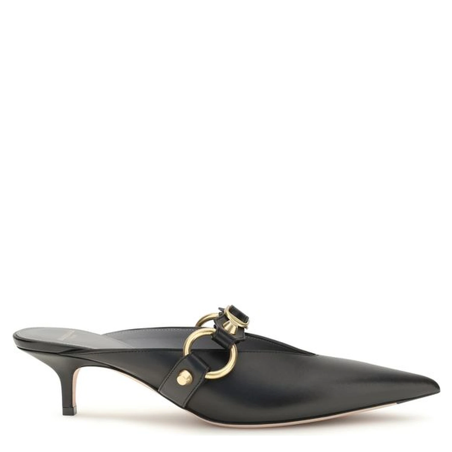 Black Calf Leather Bos Taurus Mules