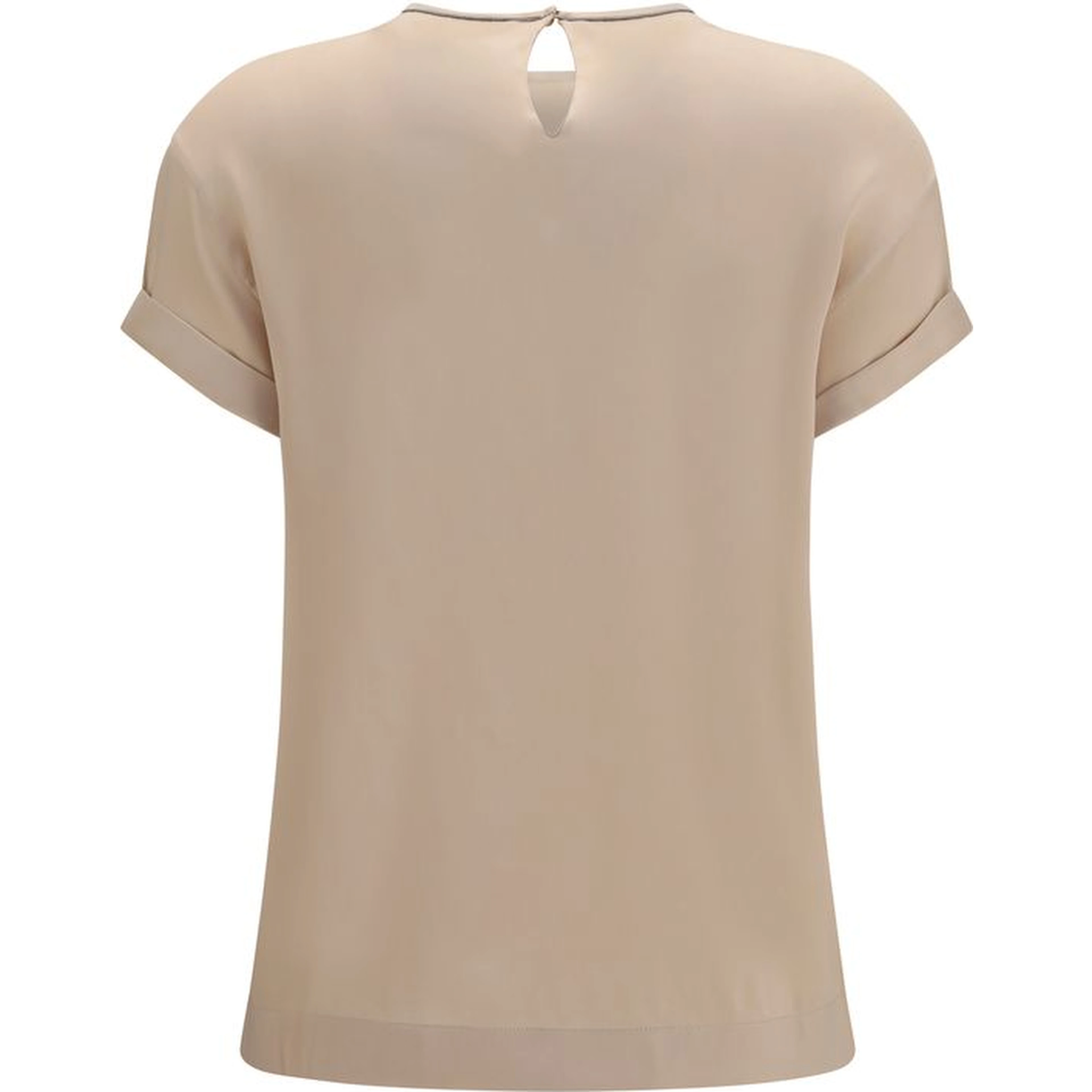 Beige Elastane Blouse
