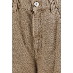 Beige Cotton Jeans Denim