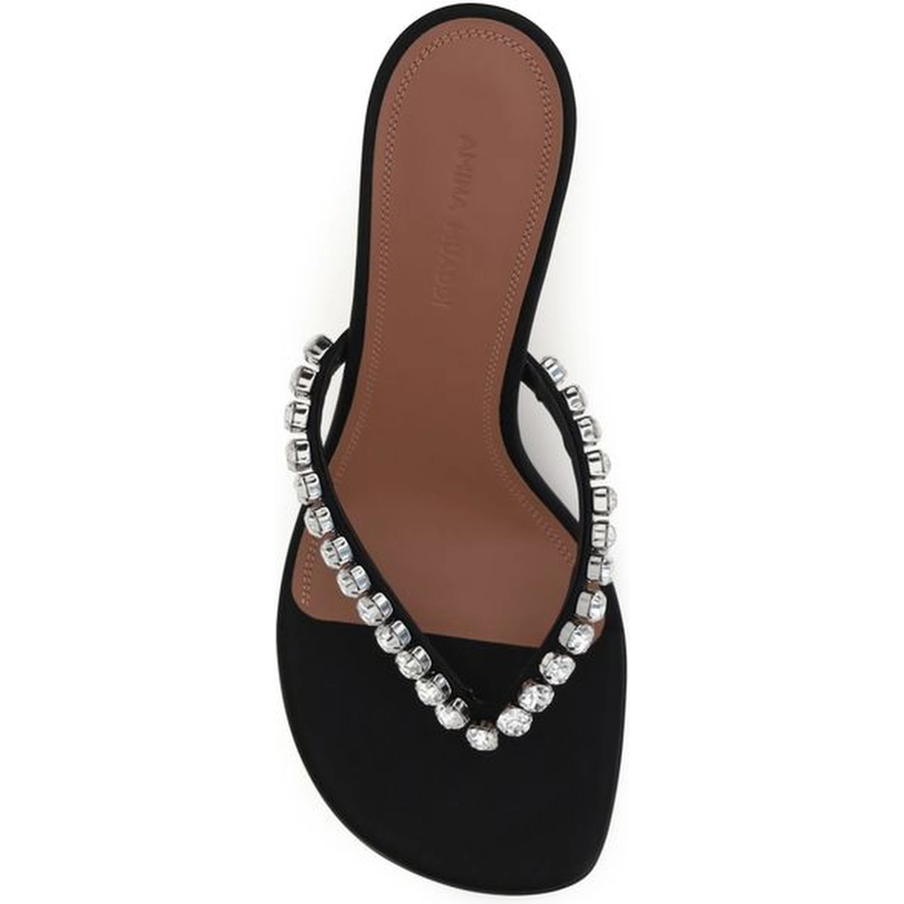 Black Silk Stiletto Heel Sandals