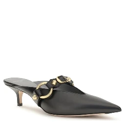 Black Calf Leather Bos Taurus Mules