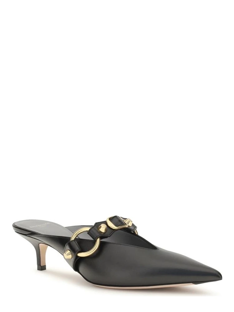 Black Calf Leather Bos Taurus Mules alternative