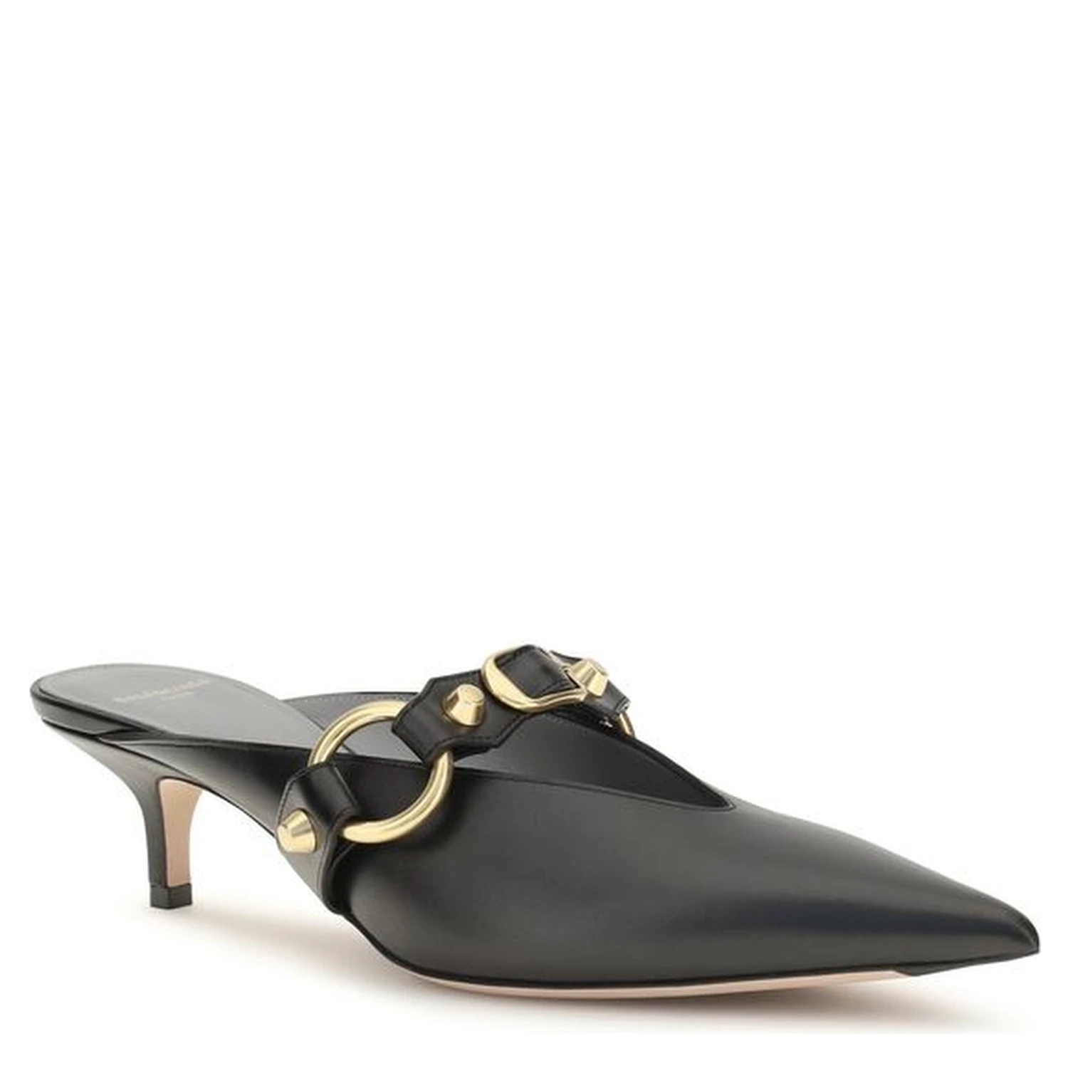 Black Calf Leather Bos Taurus Mules
