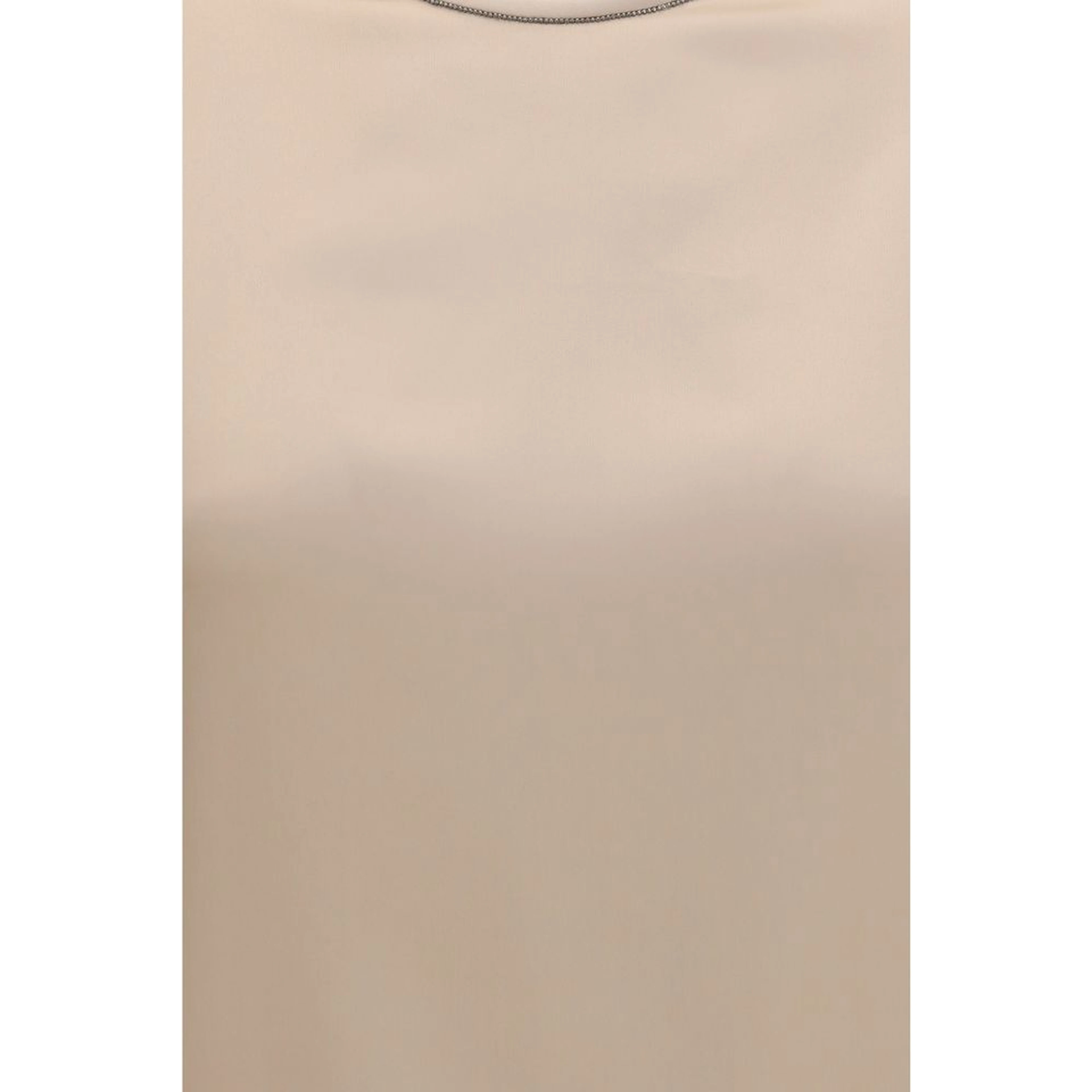 Beige Elastane Blouse