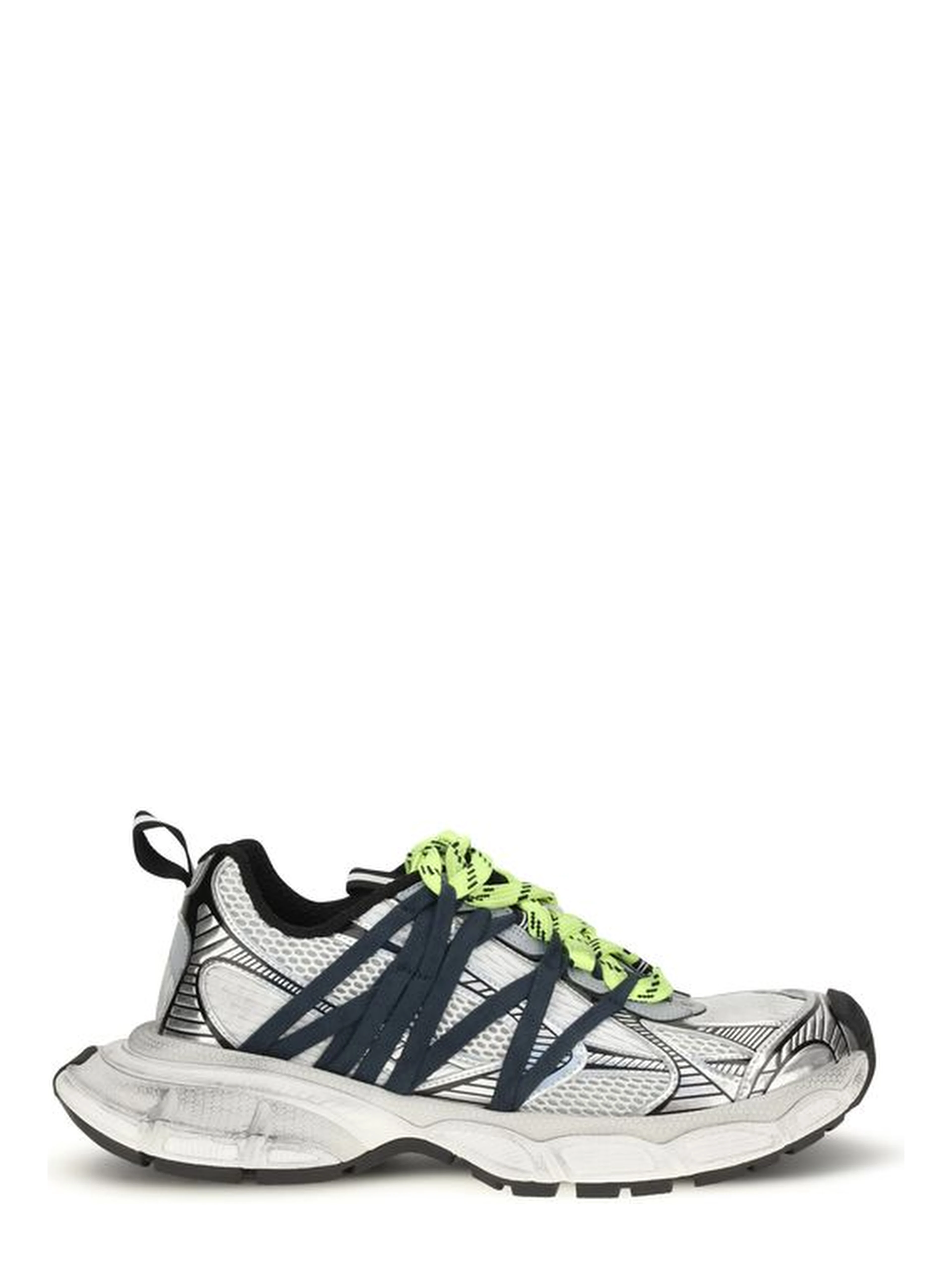 Gray Polyester Athletic Sneakers