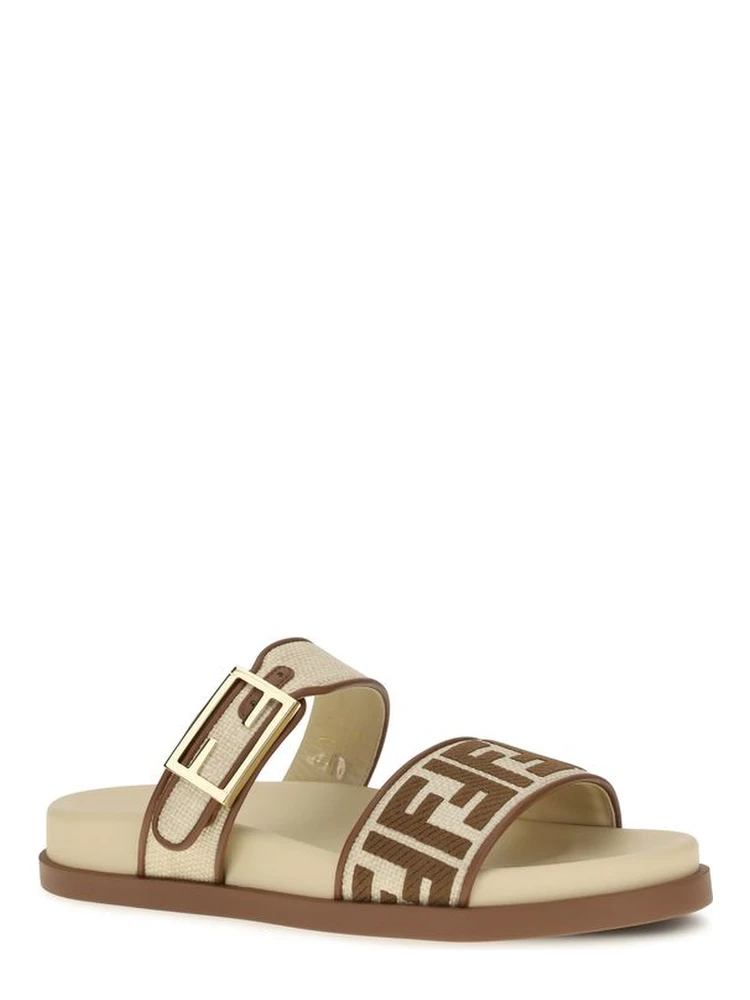 Brown Raffia Flat Sandals alternative