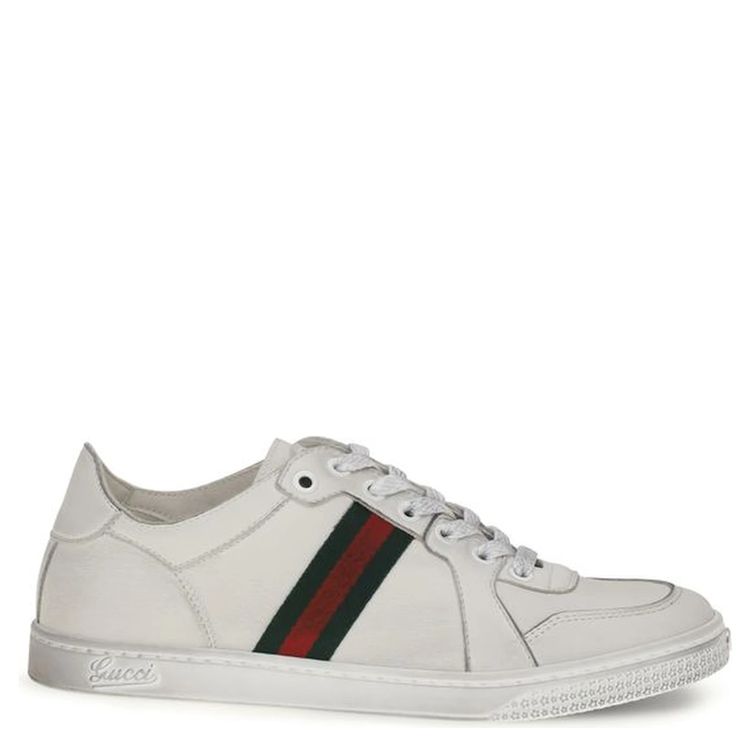 White Calf Leather Bos Taurus Athletic Sneakers