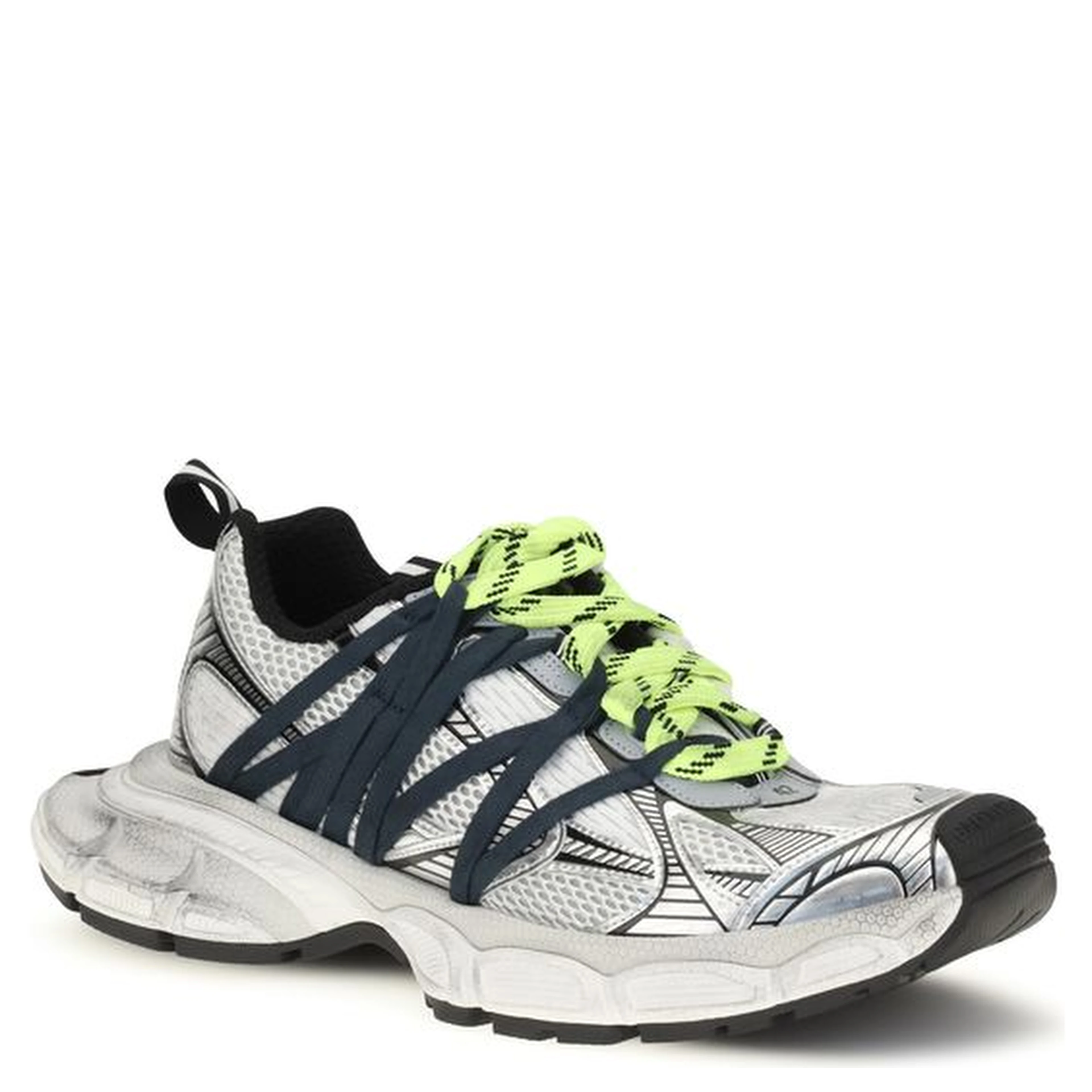 Gray Polyester Athletic Sneakers