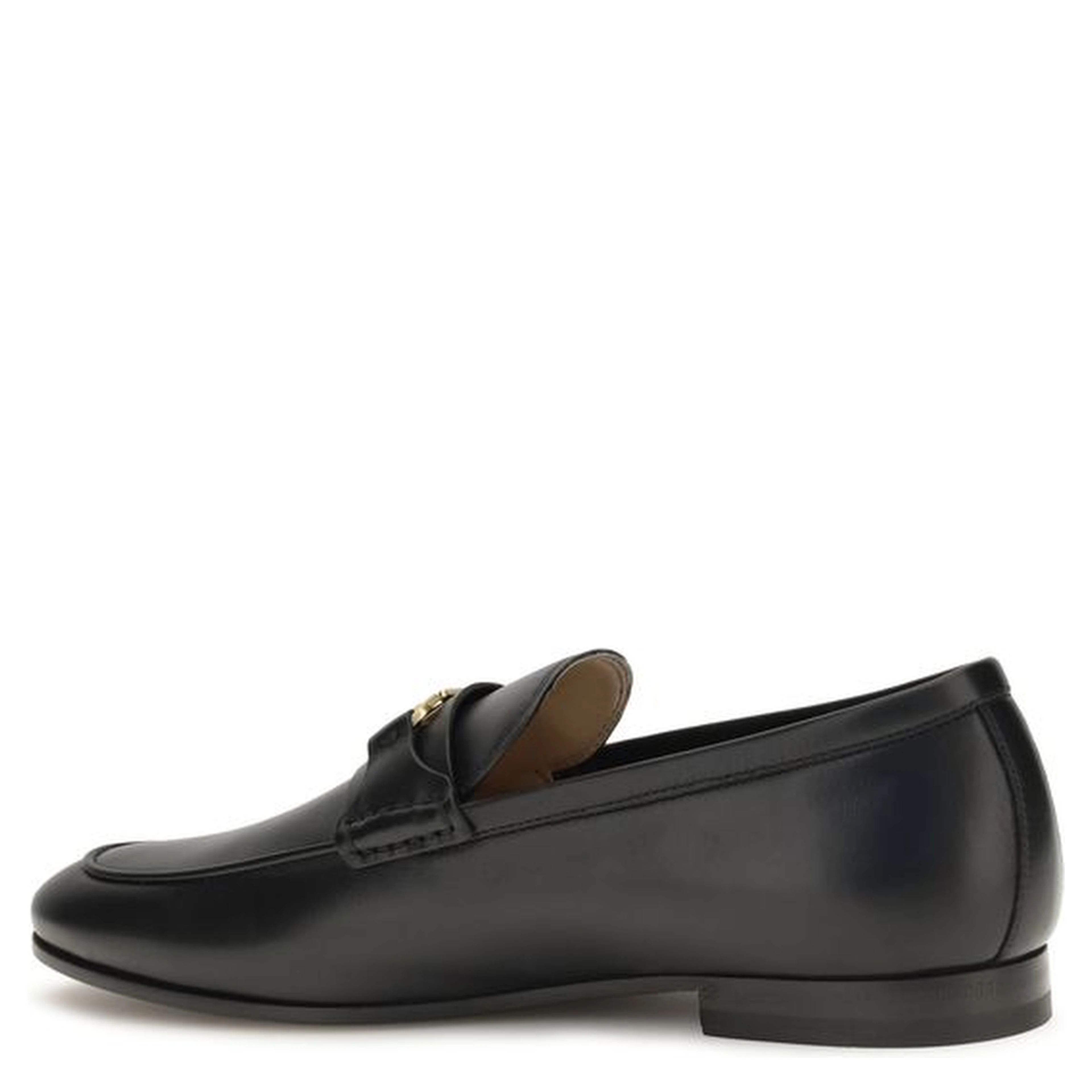 Black Calf Leather Bos Taurus Slip-On Loafers